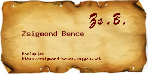 Zsigmond Bence névjegykártya